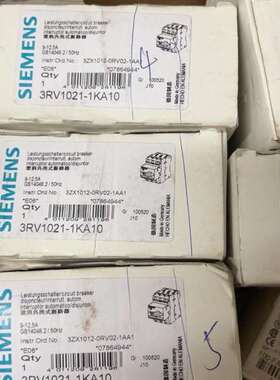 咨询西门子3RV1021-1KA10断路器库存4个全新议价