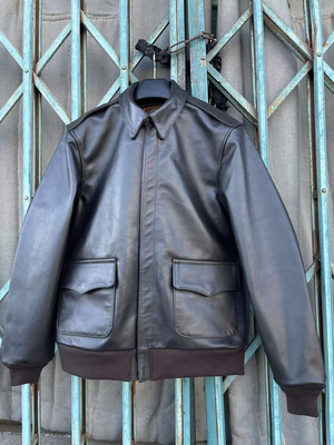 加大版经典大逃亡马皮A2飞行夹克休闲男士皮衣潮范百搭通勤短款