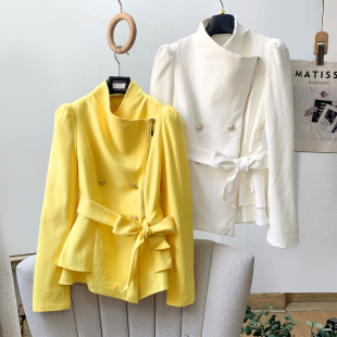 绑带时髦都市通勤休闲长袖 无假期 韩版 撤柜单 外套夹克女春 人