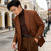 羊毛西装 复古港风商务男装 英伦西服春秋 vintage中古款 欧美原单