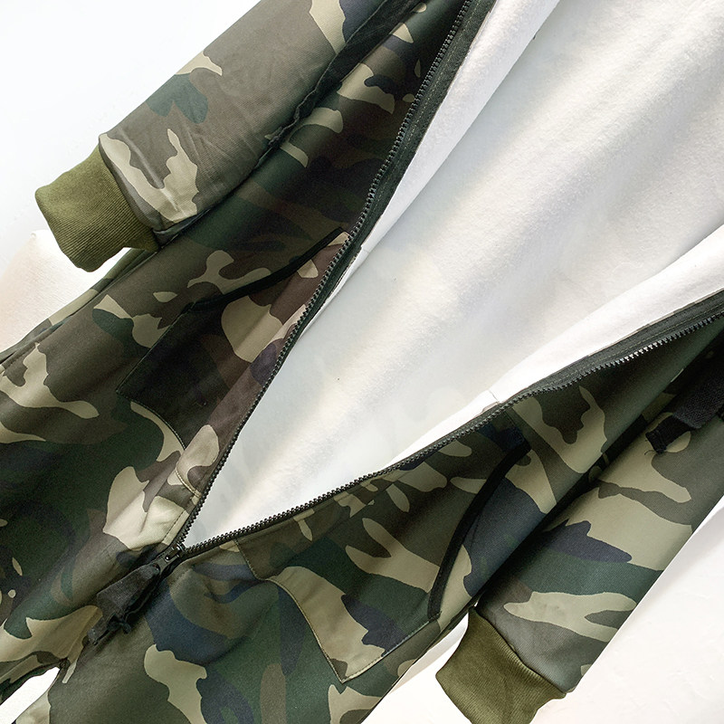 독일군 및 군수출 플러스사이즈 남성복  보온성을 높여주는 플러시 플리스  가을 겨울 후드 위장 점프수트 바지