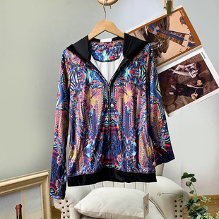 丝绒外套女秋 视觉感十足烟花绽放 舒服丝滑细腻到爆 西班牙大牌