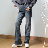 大pai单 休闲大码 结实耐穿 美国经典 质感很好 美式 微喇牛仔裤 女