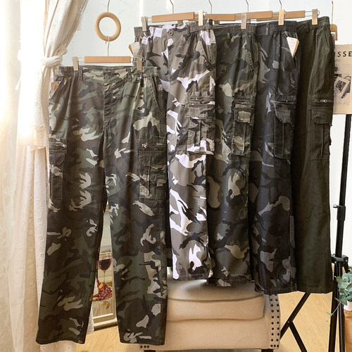 高腰工装直筒裤长裤男春