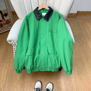 5色~男女通穿~加绒！80年代港风机车外套/复古美式飞行员夹克秋冬
