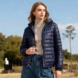 撤柜单!舒服柔软薄款棉衣外套~休闲风连帽棉服夹克女秋冬