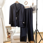 原几大千元 条纹西装 100%羊毛 奢贵法国大牌 商务正装 男装 西裤 秋