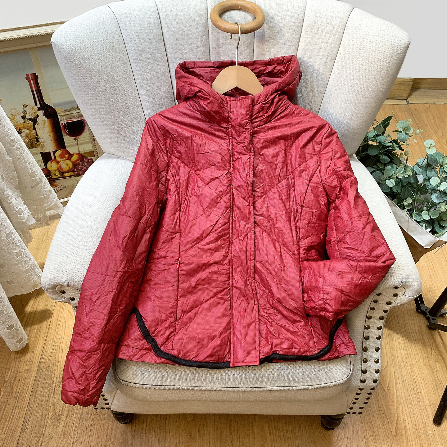 无假期的人】撤柜单！复古休闲通勤淑女连帽棉衣棉服女夹克外套冬,女装/女士精品,短外套,淘宝优惠券,粉丝福利购,淘宝优惠卷