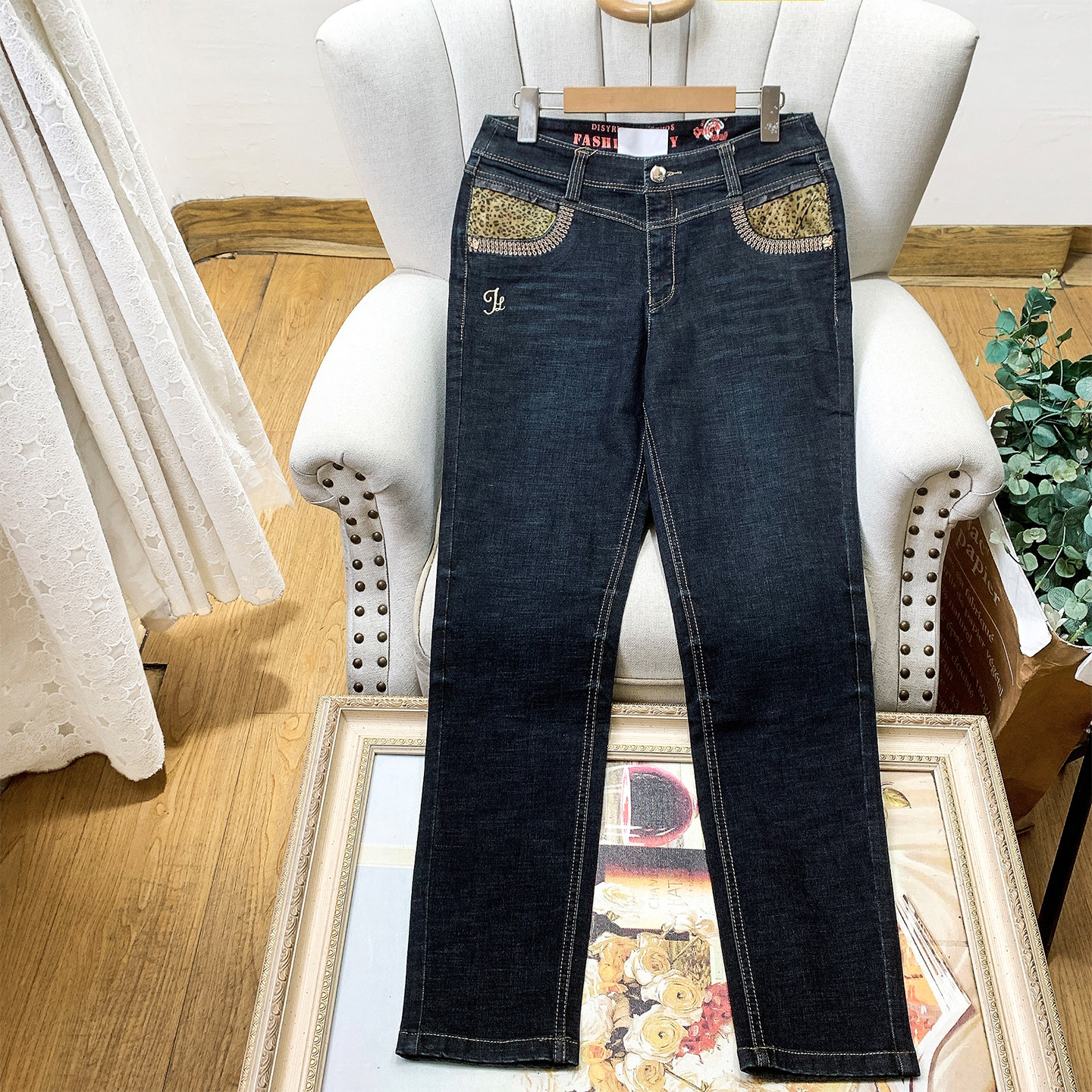 无假期的人】撤柜单！大码复古时髦休闲牛仔裤直筒裤长裤女四季穿,女装/女士精品,牛仔裤,淘宝优惠券,粉丝福利购,淘宝优惠卷
