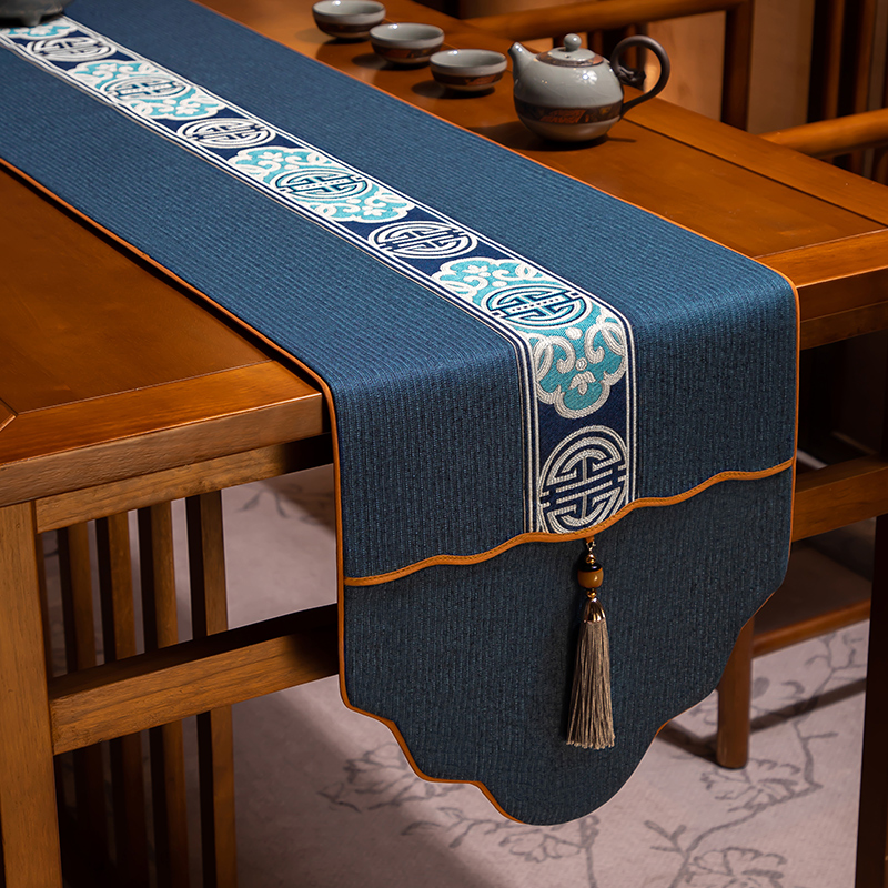 中式桌旗新中式茶几垫布