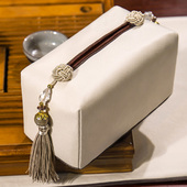 欧式 布艺纸巾盒抽纸盒家用客厅防水皮质现代简约轻奢北欧风纸巾袋