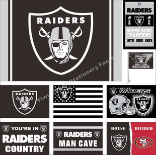 NFL 奥克兰突击者队Oakland Raiders flag 队旗 旗帜定制