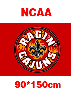 Louisiana Lafayette Ragin Cajuns 火辣阿卡迪亚人队 NCAA旗帜
