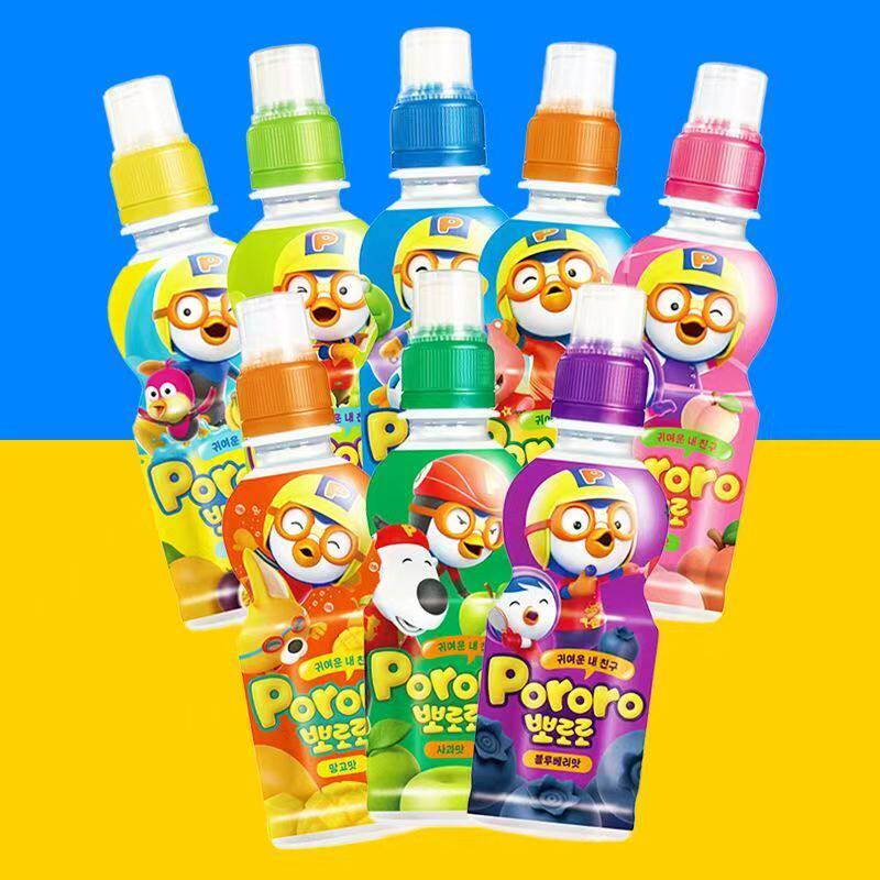 26年新货 韩国进口 啵乐乐饮料 儿童饮品235ml*6瓶蓝莓蜜桃苹果味
