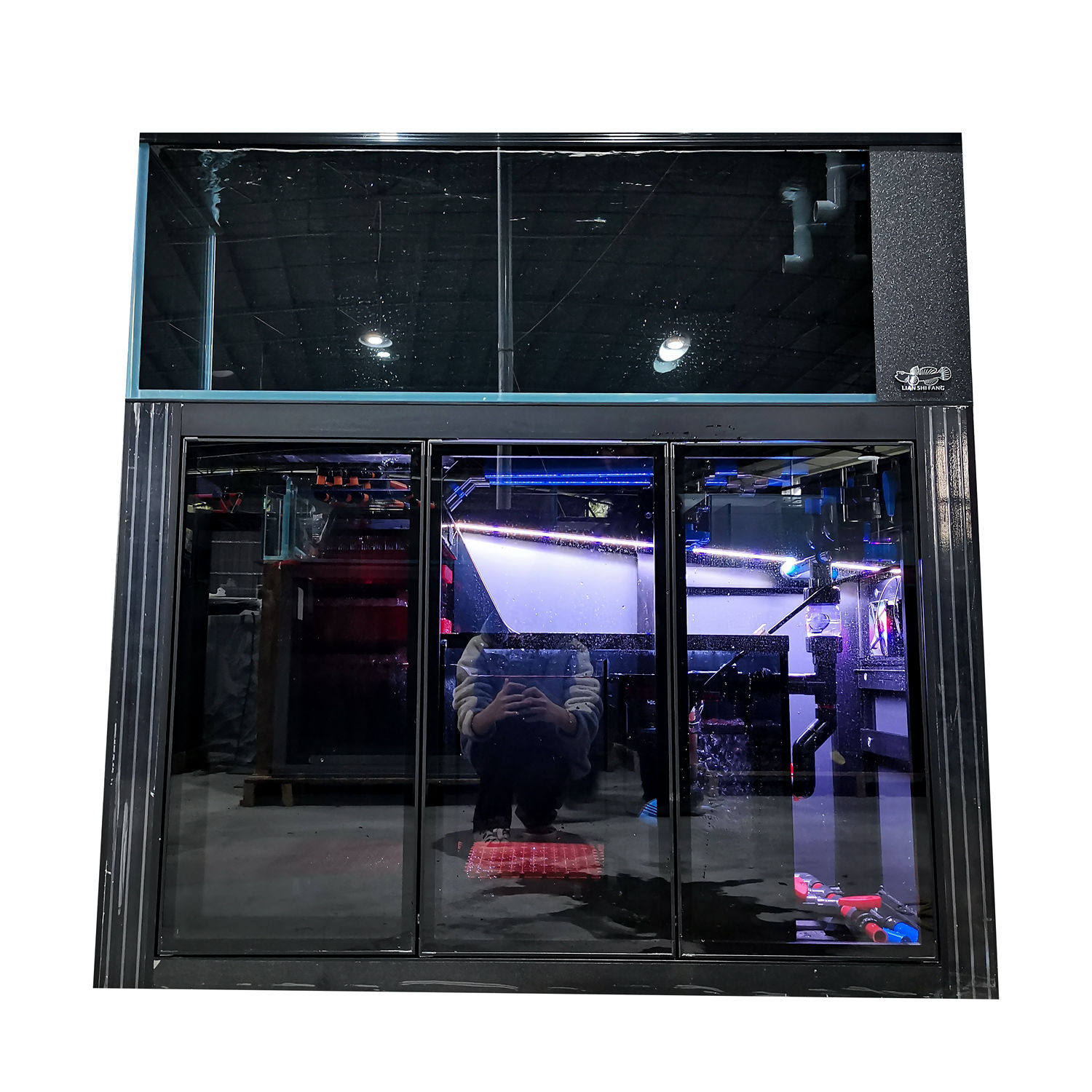 120-50-40右侧溢流溪流缸幻影刺客款黑色半透明底柜工厂直销包邮,宠物/宠物食品及用品,底柜/落地缸,淘宝优惠券,粉丝福利购,淘宝优惠卷