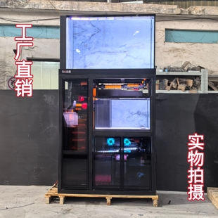 恋石坊双层缸高端定制组合缸鱼缸工厂直销 雷龙缸居家风水鱼缸 包邮