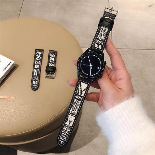 适用华为GT4表带5gt2 46mm雅致荣耀watch3pro真皮帆布国风男女潮