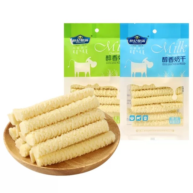 世纪牧场醇香奶干250g*4袋儿童零食小吃奶制品长条奶棒帮奶酥奶条
