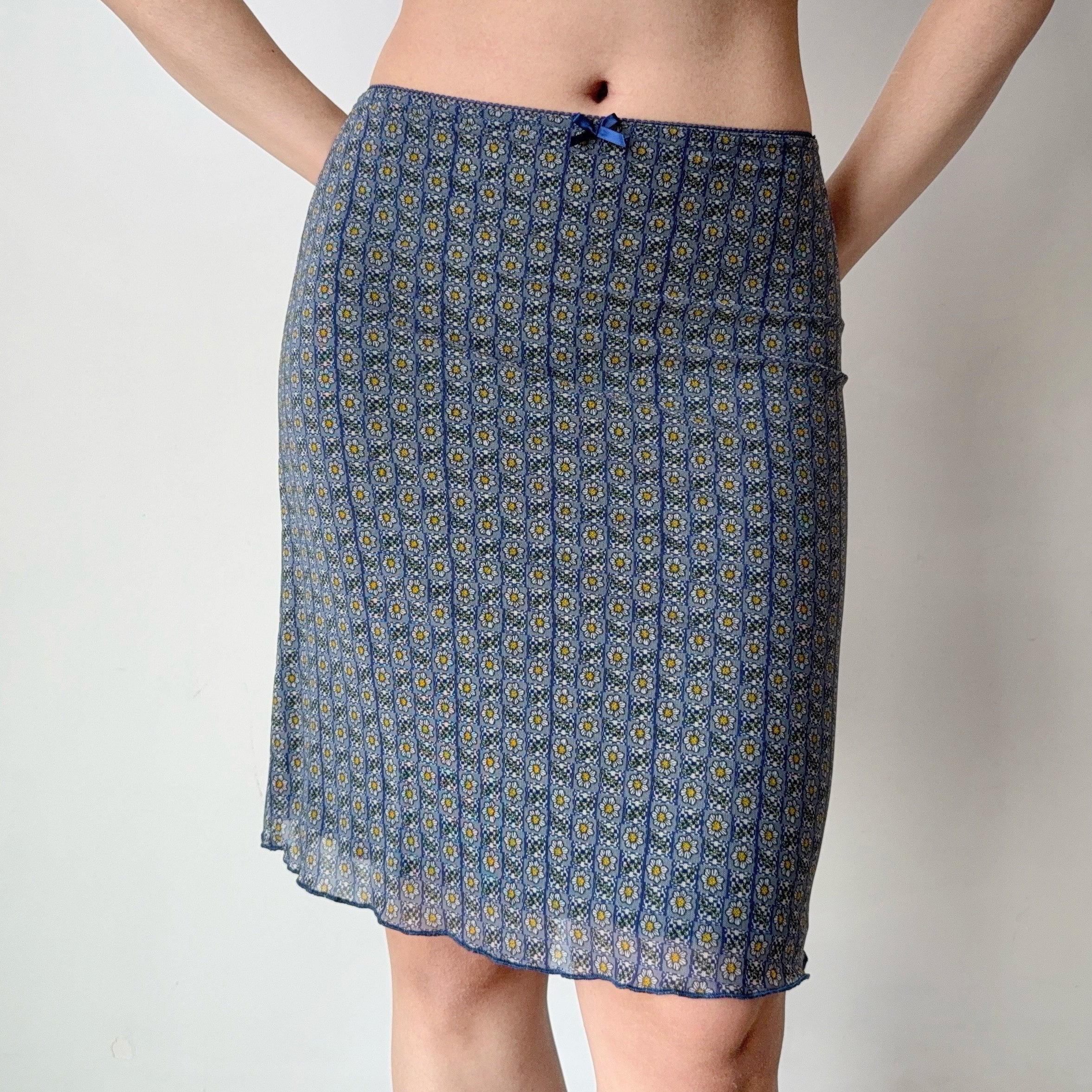 Go Girl Go 自制美式复古印花网纱包臀半身裙女辣妹裙子