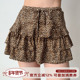 Girl 自制欧美风豹纹蛋糕裙高腰a字半身裙女夏短裙防走光