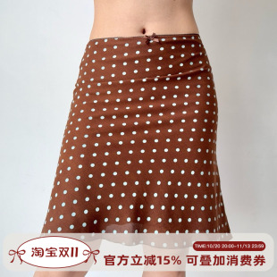 Go Girl Go 自制美式复古时髦波点半身裙女夏季包臀中裙鱼尾裙
