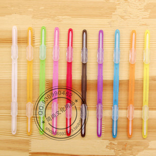 File塑料两孔活页装订夹条原子夹双孔装订夹学生用试卷资料装订夹