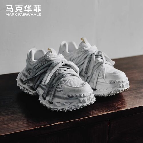 马克华菲男鞋2025新款潮流透气老爹鞋男士增高轮胎休闲运动鞋男款