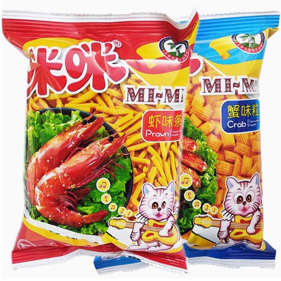 【临期处理】咪咪虾条90g 袋装蟹味粒虾味条薯片薯条儿童休闲零食