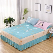 Váy ngủ màu cotton nguyên chất Khăn trải giường đơn mảnh Khăn trải giường bằng vải cotton trải giường 1,5m1,8m chống trượt bảo vệ - Váy Petti