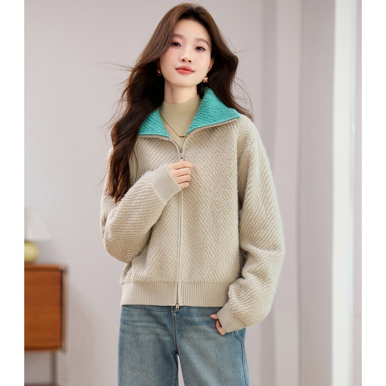 拉链百搭2025年冬季女士女短外套