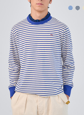 国棉壹厂经典海魂衫长袖t恤男女款合体版条纹纯棉基础款打底内搭