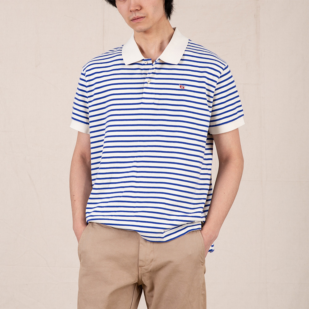 国棉壹厂海魂条纹polo衫横织翻领短袖t恤红旗tee vintagerepublic