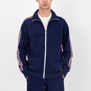 国棉壹厂六道杠运动卫衣外套男女款复古休闲纯棉拉链开衫春秋上衣