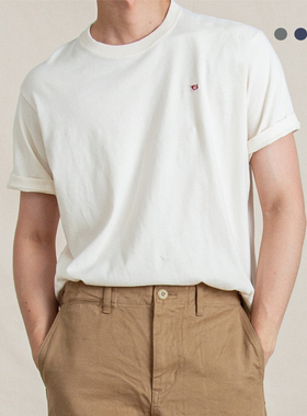 国棉壹厂超柔系列t恤男女款合体版纯棉圆领短袖新疆棉白t恤打底