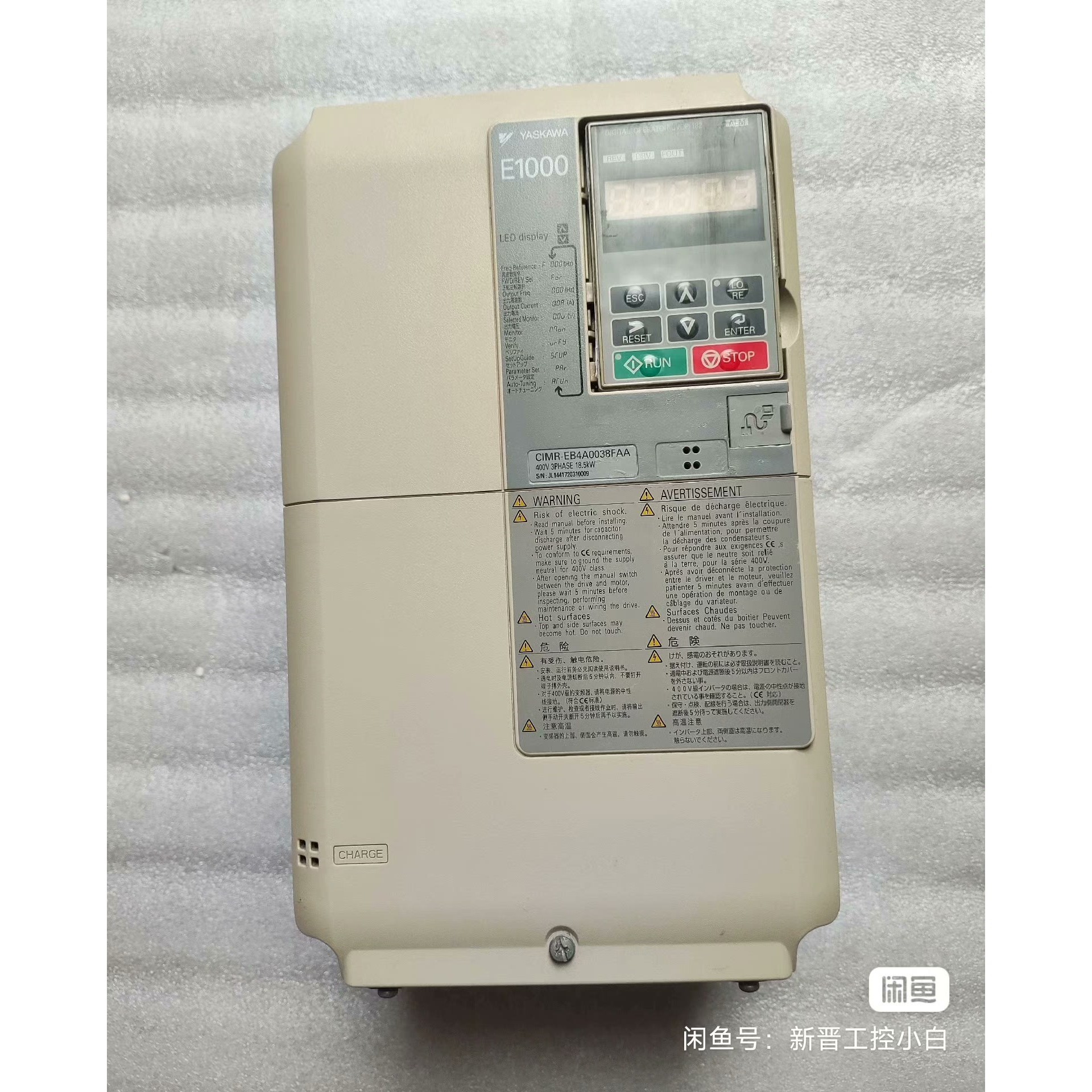 安川变频器E1000系列CIMR-EB4A0038FAA,1议价产品