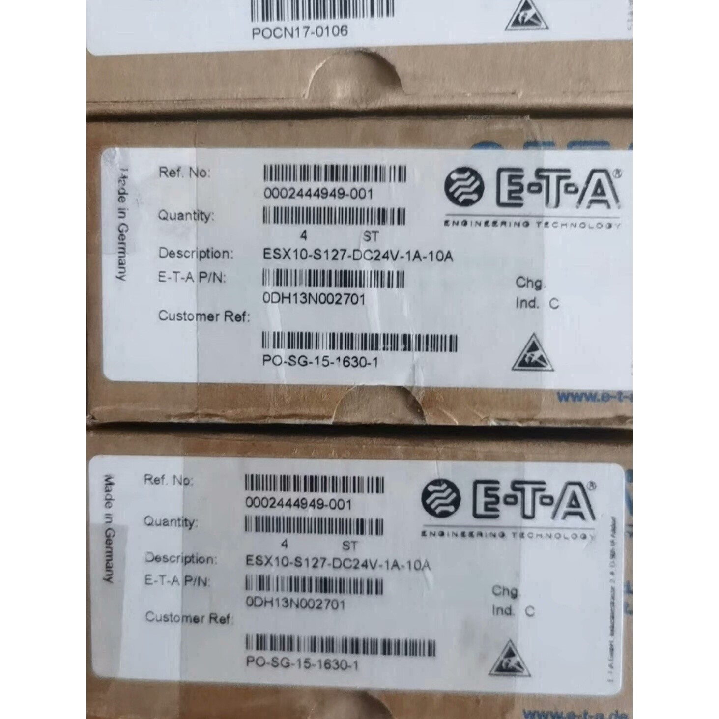E-T-A电子断路器ESX10-S127-DC24V-1A-议价产品