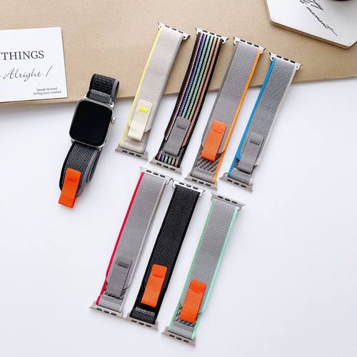 新款编织回环手表带透气尼龙运动