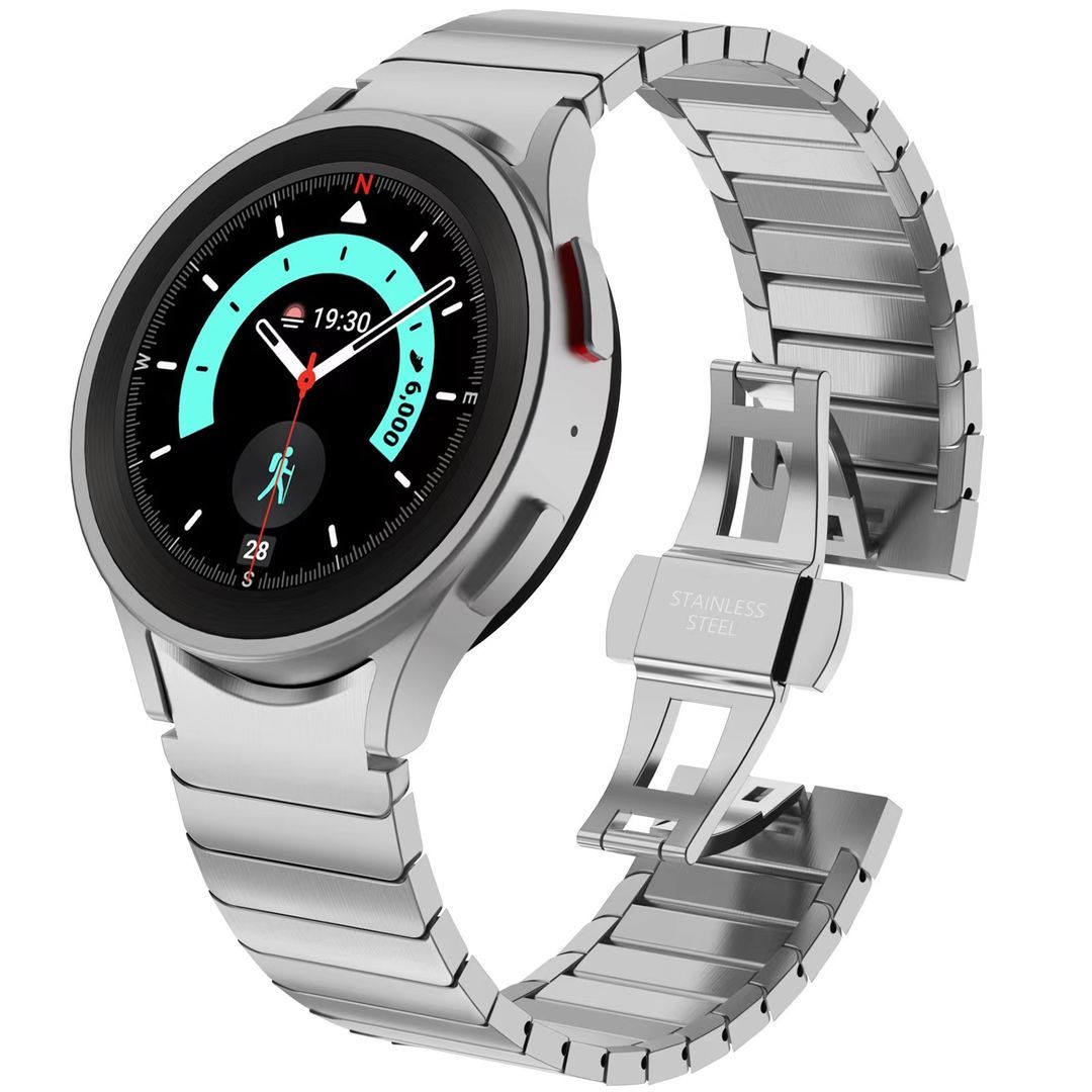 适用三星Galaxy Watch6/5不锈钢表带Watch4/5pro蝴