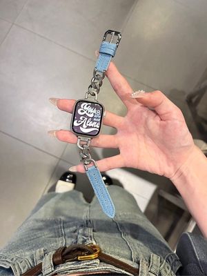新款小香风单链牛仔手表带