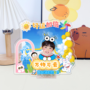 DIY桌面摇头摆件定制diy网红娃娃晃脑小人头像照片亚克力摇摇乐