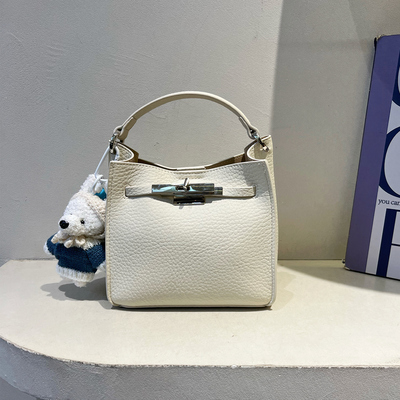 荔枝纹凯莉水桶包手提单肩斜挎包