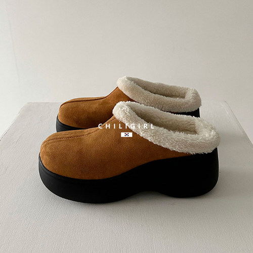 厚底增高毛毛拖鞋日韩