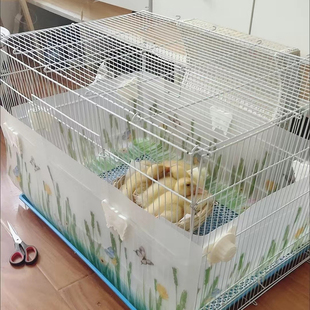 柯尔鸭笼子挡板防甩食 鹦鹉小鸡防喷溅 芦丁鸡鸟笼荷兰猪外围板