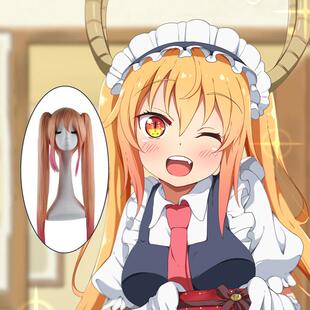 小林家的龙女仆托尔cos假发玫瑰网二次元动漫展毛娘精修造型