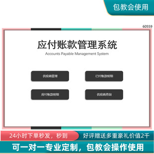 原创设计应付账款管理系统EXCEL表格系统可定制