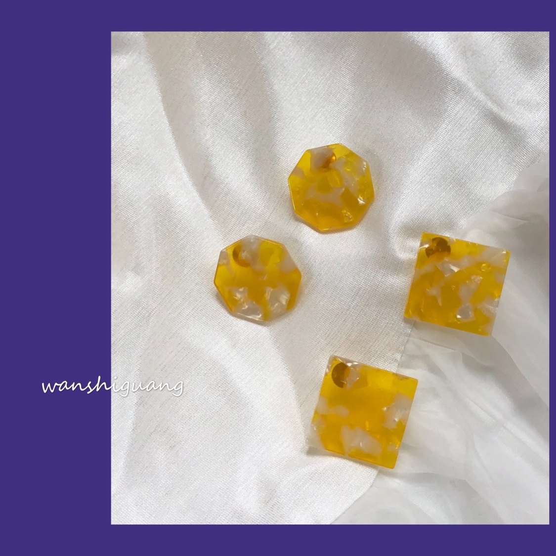 晚时光年 新 chao显白显瘦的黄色几何方形耳钉耳环耳夹女,饰品/流行首饰/时尚饰品新,耳环,淘宝优惠券,粉丝福利购,淘宝优惠卷