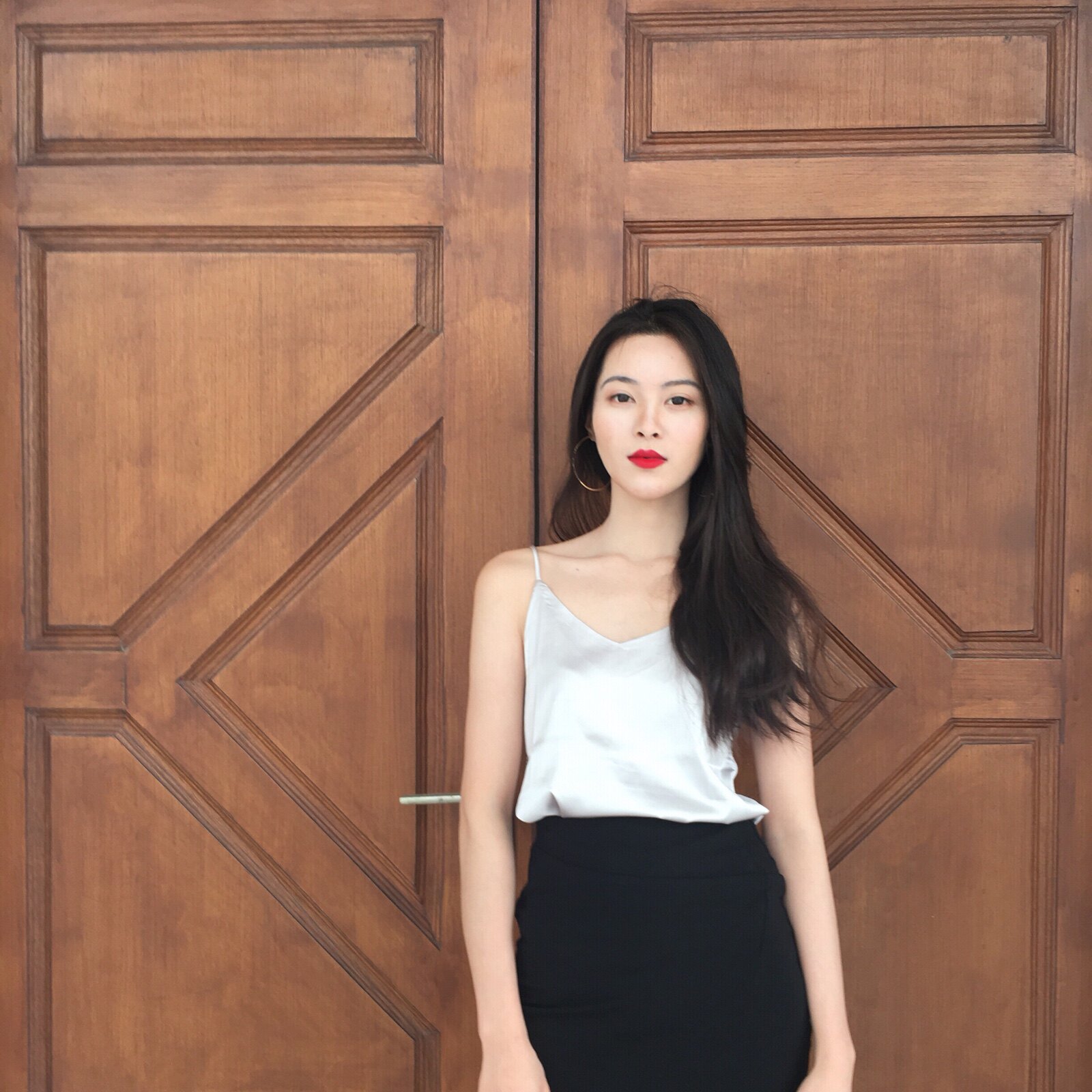 【秒杀】自制新款绿色V领吊带女夏温柔粉V领吊带多色背心凉爽高级