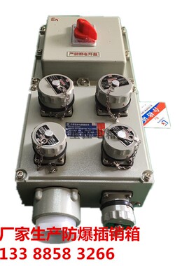 防爆检修插座箱BXX52-3/K63 63A40A25A3芯5芯无火花插销防爆配电