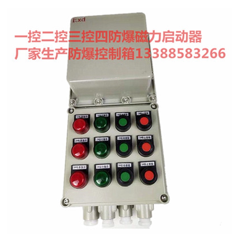 防爆开关箱电机起动器BQC-20A40A一控三防爆磁力启动器电机保护器