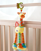 长颈鹿床铃婴儿车挂件宝宝安抚车载床铃摇铃安全座椅床挂床尾挂饰